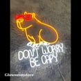 thumbnail image 2 of Glowneon Don't Worry Be Capy Neon Sign, Capybara Neon Sign, Capybara Led Light, Capybara Animal Led, 2 of 4