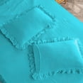 thumbnail image 7 of DNG Creations 4-Piece Long Ruffle Sheet Set 26-Inch Deep Pocket (Solid Turquoise - Full), 7 of 7