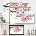 thumbnail image 4 of Designart 'Red Blossoming Tree On White' Traditional Framed Canvas Wall Art Print, 4 of 5