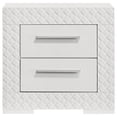 thumbnail image 2 of Ivon Nightstand, 2 Drawers, 26 Inch Modern Glossy White Solid Hardwood, 2 of 7