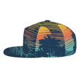 thumbnail image 3 of Haiem Palm Trees Classic Snapback Cap Flat Bill Hat Baseball Cap Adjustable Size Cotton Dad Hat, 3 of 9