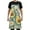 Cartoon Avocado and Daisy, variant on Excavator and Construction Machinery Kitchen Apron with 2 Pockets Adjustable waterproof Cooking Aprons for Women Men Chef