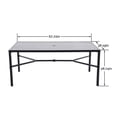 thumbnail image 4 of My Texas House Cambria 67" Steel Outdoor Dining Table, Black, 4 of 10