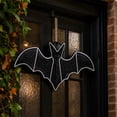 thumbnail image 4 of Outdoor Halloween Decorations Halloween Porch Decor, LED Light-Up Hanging Bat with Oversized Realistic Shape Gentle Glow for Porch, Door, Yard, Halloween Night Light, 4 of 9