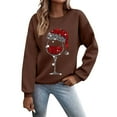 thumbnail image 1 of Sweat à Capuche pour Femmes Mode Décontracté Confort Couleur Chandails en Molleton Hiver Imprimé Verre 2 Peaces Chandails en Molleton pour Femmes Style et Veste de Couleur 2, 1 of 2