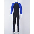thumbnail image 3 of Alvivi Kids Girls One Piece Long Sleeve Swimsuits UPF 50+ UV Sun Protective Full Body Rash Guard Wetsuit Royal Blue 4-5, 3 of 7
