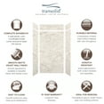 thumbnail image 4 of Transolid Swkx48368412 Saramar 48" W X 36" D X 96" H Six Panel Shower Wall Kit - Biscotti, 4 of 5