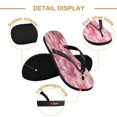 thumbnail image 3 of YAZAOOSummer Flip Flops Creatively Pink Flowers with Glitter Simple Beach Sandals, 3 of 8