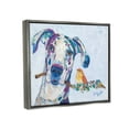 thumbnail image 3 of Stupell Industries Dane & Songbird Perched Branch Floral Dog Collage Painting Luster Gray Floating Framed Canvas Print Wall Art, Design by Lisa Morales, 3 of 6