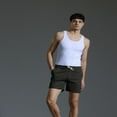 thumbnail image 4 of LYMAYTER Men's Cotton Shorts Solid Color Casual Shorts Plus Size Shorts S-4XL, 4 of 8
