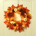thumbnail image 3 of Moocorvic Halloween Decoration Wreath Pendant Bell Wall Hanging Door Hanging Maple Leaf, 3 of 3