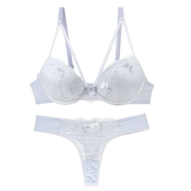 Conjunto de lencería para mujer Sujetador y bragas de encaje sexy Conjunto de lencería fina de verano Fridja nalpqowj39876