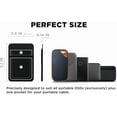 thumbnail image 3 of Afterplug 2-Pocket Adhesive Storage Pouch, Laptop Accessory Organizer for SSD, Magic Mouse, Cables - Black, 3 of 7