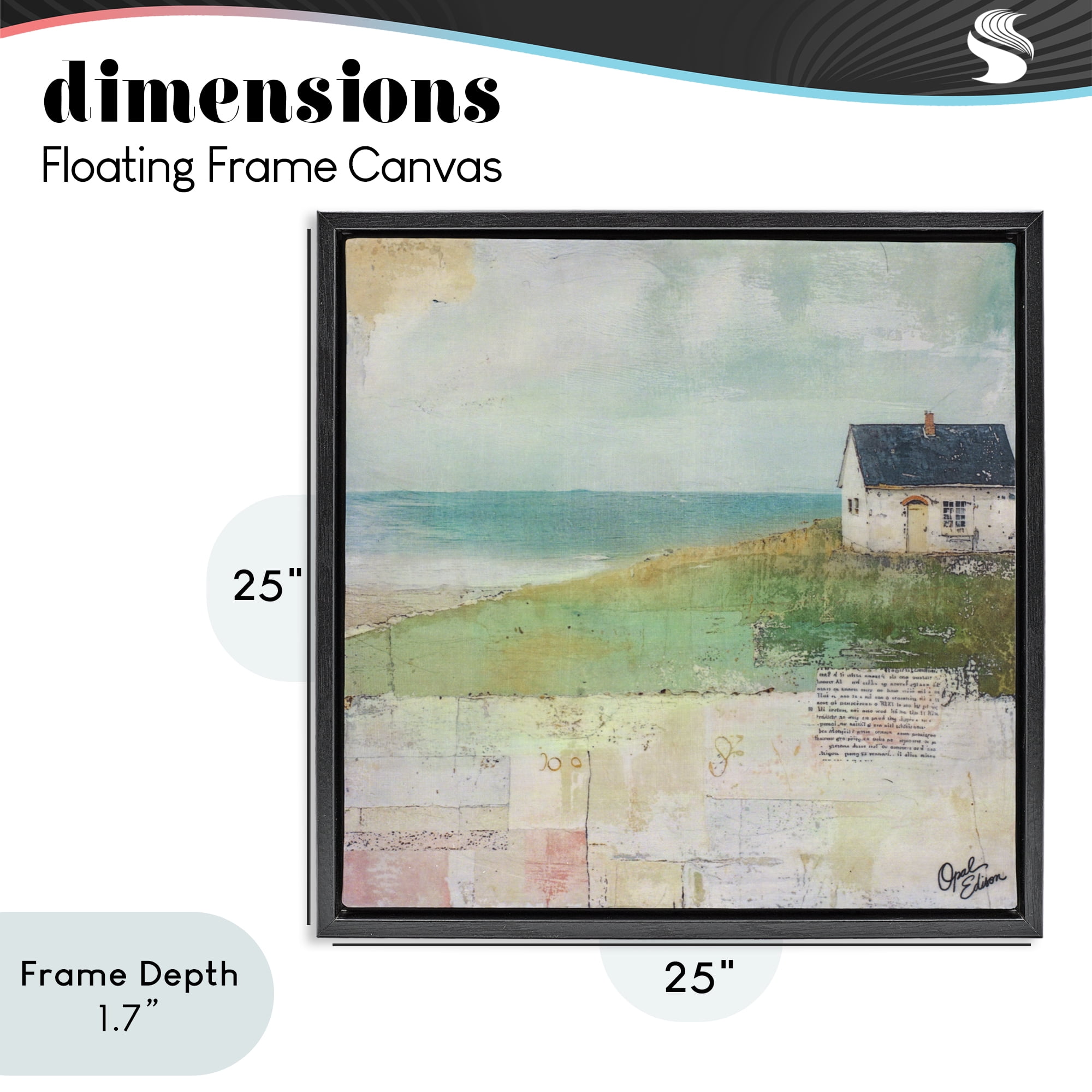 Stupell Industries Quiet Place By The Coast Black Framed Floater Canvas Wall Art, design by Opal Edison