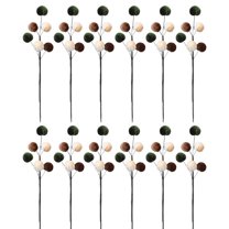 BinKFF 12 Inch Christmas Tree Picks Velvet Christmas Ornaments Spheres Ball Pick Velvet Xmas Tree Branches Hanging Decoration Wreath Home Office Party Ornament