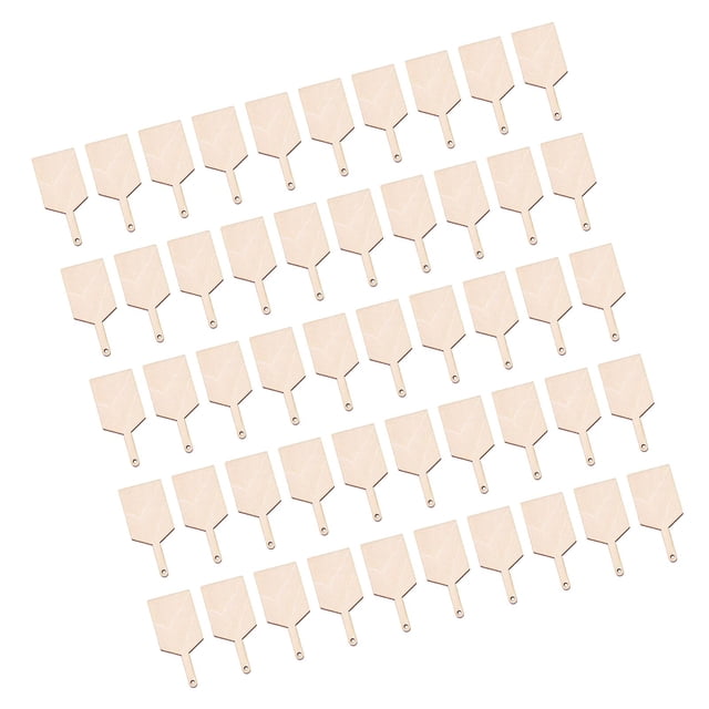 50 piezas de tabla de cortar de madera sin terminar para manualidades, bricolaje, decoración del hogar con mango, mini decoración, piezas de madera Sunnimix Tabla de cortar
