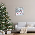 thumbnail image 3 of Stupell Industries Happy Snowman Trio Sledding Holiday Painting White Framed Art Print Wall Art, 24 x 24, 3 of 9