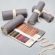thumbnail image 5 of Cateissary Nueva lona Wrap Cable Lines Lápiz Bolígrafos Herramientas Accesorios Organizador Roll Up Bag pinturas Gris 20*82cm, 5 of 6