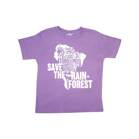 

Inktastic Save the Rainforest Tiger with South America Silhouette Gift Toddler Boy or Toddler Girl T-Shirt
