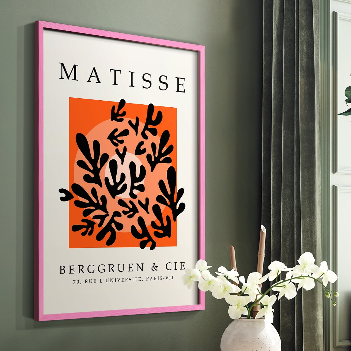 Matisse CXLV Framed Print in Pink Solid Wood 8 x 10 Framed Print
