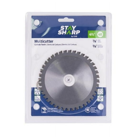 Stay Sharp 2110650 4.5 in. x 40 Teeth Finishing Specialty Industrial Saw Blade - Recyclable