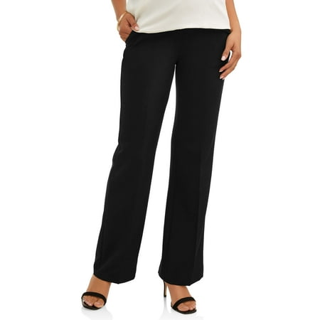 Oh! Mamma Maternity Career Pants with Demi Panel and Flared Leg - Available in Plus