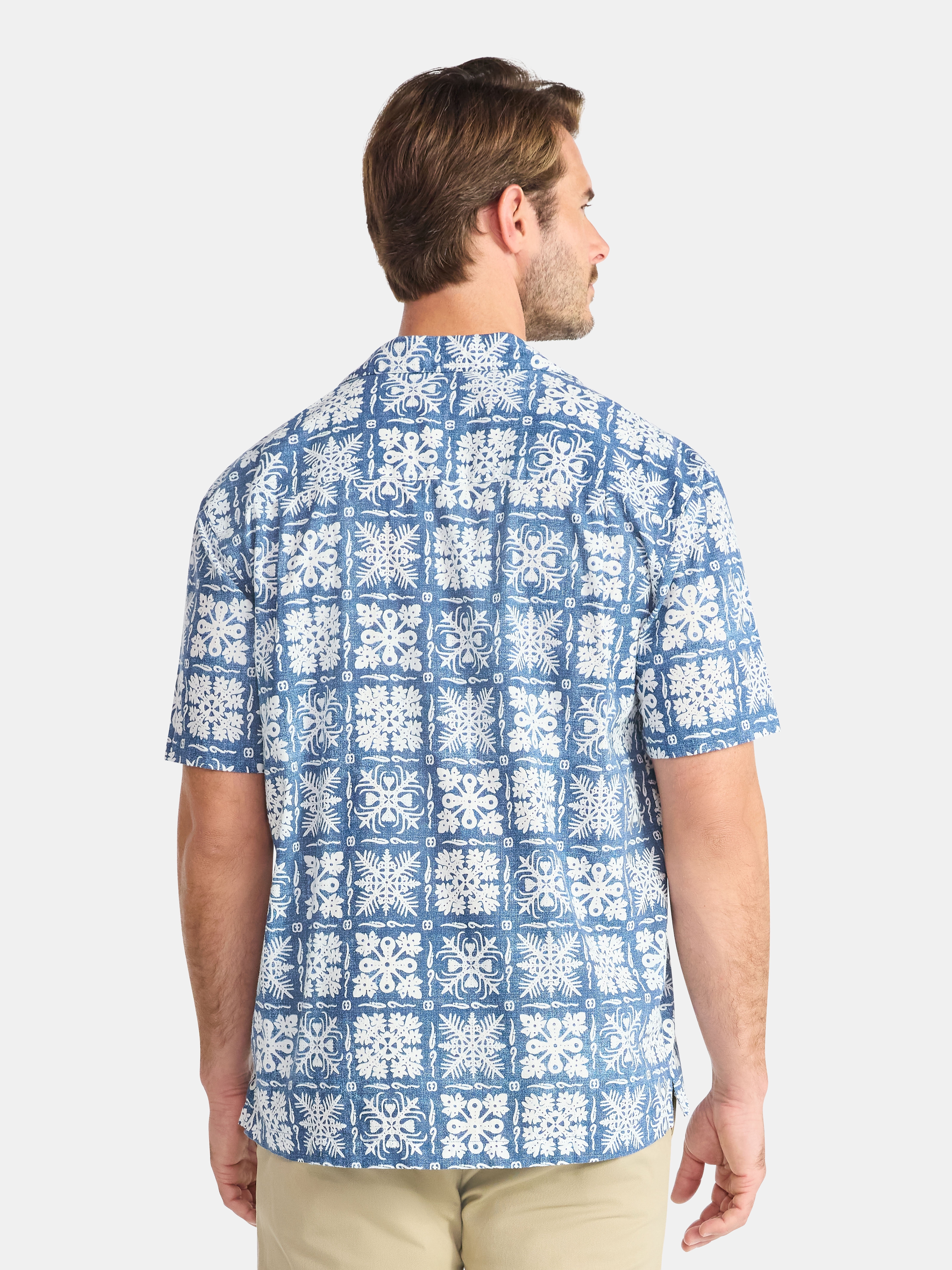 George Men's and Big Men's Holiday Camp Shirt, Sizes S-3XL