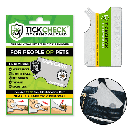 TickCheck Tick Remover Card - Wallet Sized Tick Removal Tool with Free Tick ID Card