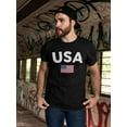 thumbnail image 2 of Usa With Flag Simple Design Men T-Shirt, Male Medium, 2 of 4