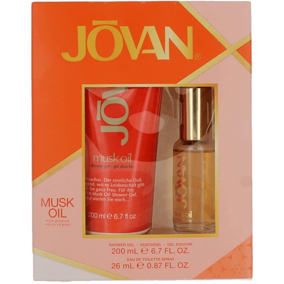 Jovan Musk Oil For Women 2pcs Gift Set Perfume - 6.7oz Shower Gel & 0.87oz EDT