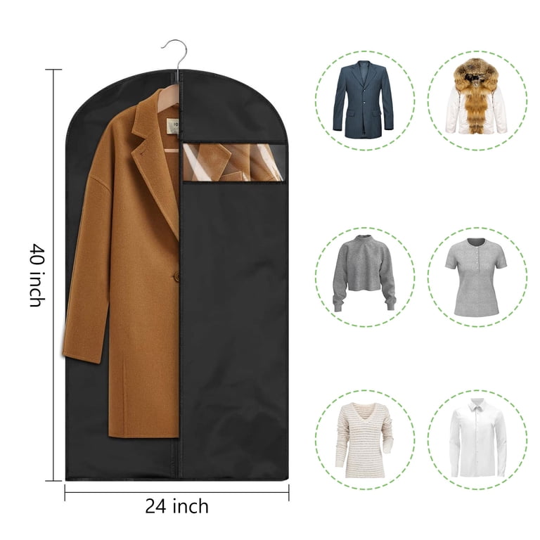 Tripumer 4-Piece Hanging Garment Bag 24 x 40 Inch Black photo 6