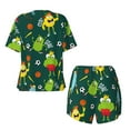 thumbnail image 5 of Lsque Sport Monster Women's Short-Sleeved Pajama Set - 2 Piece Soft and Lightweight Sleepwear Set-Large, 5 of 9