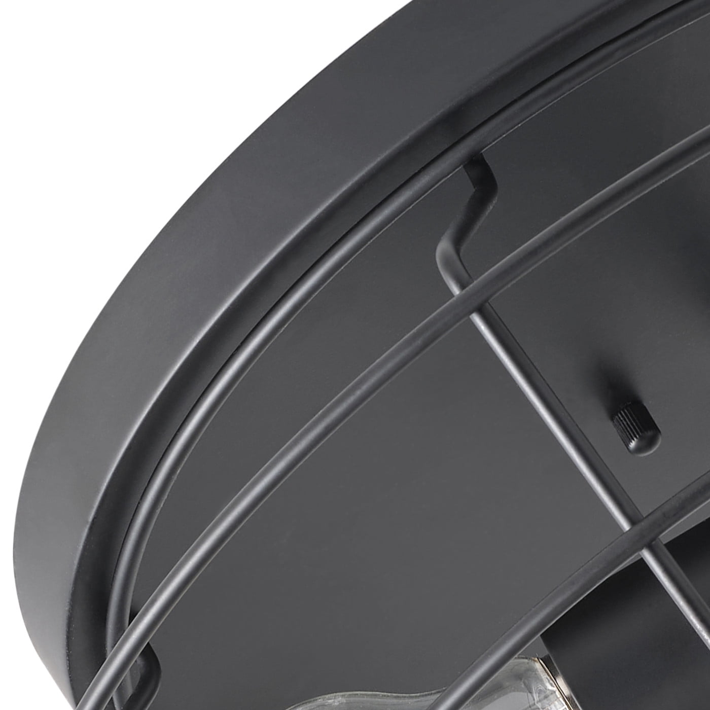 3-Light Industrial Ceiling Light,Matte Black Close to Ceiling Light, Retro Semi Flush Mount Ceiling Light Fixture