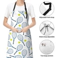 thumbnail image 6 of Fuzoiu Tennis Rackets And Balls Print Adjustable Waterproof Apron with Pockets,Waterproof Apron for Cooking, Gardening, and Art Projects, 6 of 8