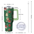 thumbnail image 2 of 40 Oz Holiday Santa Reindeer Tumbler With Handle, Xmas Coffee Travel Mug, Christmas Gift, 2 of 4
