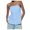 Sky Blue, variant on HNMKIU Travel Lightweight Tanks Women's Sexy Bandeau Top Unique Design Wrap Chest Crop Shirt For Party Clubwear