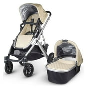 Angle View: uppababy vista stroller - lindsey (wheat/silver)