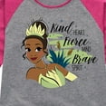 thumbnail image 3 of Disney Princess - Tiana Kind Fierce Brave - Toddler And Youth Girls Raglan Graphic T-Shirt, 3 of 5