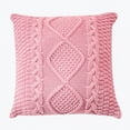 thumbnail image 1 of Suave cojín decorativo de punto de doble cara almohada cubierta para la cama coche sofá suéter cuadrado caliente funda de almohada, 1 of 3