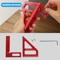 thumbnail image 3 of Multi-Angle Measuring Ruler High Precision Compact Design Portable Miter Triangle Ruler Scribing Ruler Measuring Layout Tool, 3 of 8