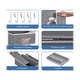 thumbnail image 5 of Organizador para puerta, organizador de 6 estantes detrás de la puerta, organizador colgante flexible para baño, 1 estante dividido en 2, 5 of 5