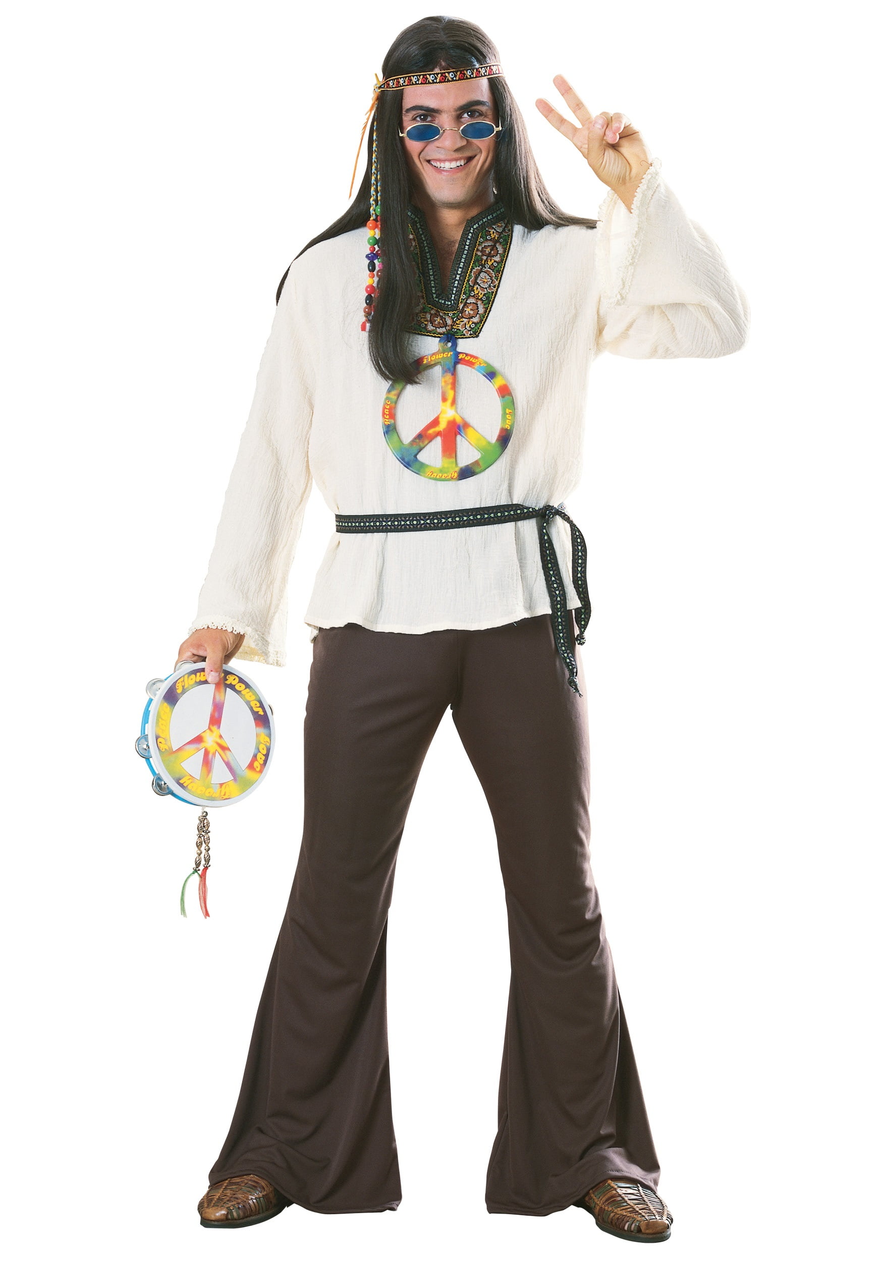 Wild At Woodstock 1970/'s Hippie Women Adult Costume