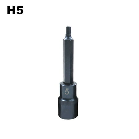 

BUYISI 1/2Inch Drive Hexagon Socket Screwdriver Wrench Hex Socket Wrench 100mm H4-H17 H5
