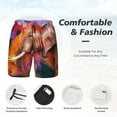 thumbnail image 5 of Sigee Oil Paintings of Elephants Print Mens Swim Trunks with Compression Liner Quick Dry Swim Stretch Beach Shorts with Pockets,S-3XL, 5 of 7