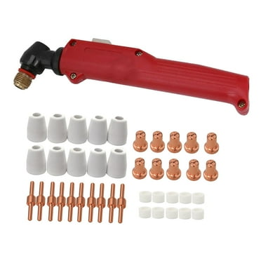 41Pcs PT31 Cutter Torch Head Body Cutting Tips Cups Consumables Accessory Electrodes Rings 40 Torch 50