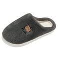 thumbnail image 2 of Cute Fuzzy Slippers for Women Cartoon Bear Comfy Plush Winter Fleece Lined Cloud Pillow House Slides Shoes, 2 of 5