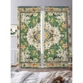thumbnail image 3 of Green Boho Sheer Curtains 84 Inch Length 2 Panels Set for Living Room/Bedroom, Farmhouse Tribal Vintage Tribal Texture Semi Curtain Sheers Drapes Rod Pocket Curtains Window Treatment Set 52''x84''x2, 3 of 7