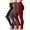 Burgundy|Grey|Black, variant on 3 Pack Women's Winter Fleece Lined Thermal Leggings Thick Brushed Full Length Warm Tights Pants