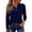 Navy#30722GG, variant on Hearthz Polo Shirt Women 3 Button Womens Long Sleeve Shirt Relaxed Fit Solid Color T Shirts for Women Uniform Tops for Women Light Brown XL