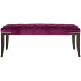 thumbnail image 2 of SAFAVIEH Gibbons Classic Glam Upholstered Bench w/ Nail Heads, Plum, 2 of 4